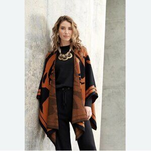 Ming Wang Oversized Floral Ultra-Soft Knit Wrap